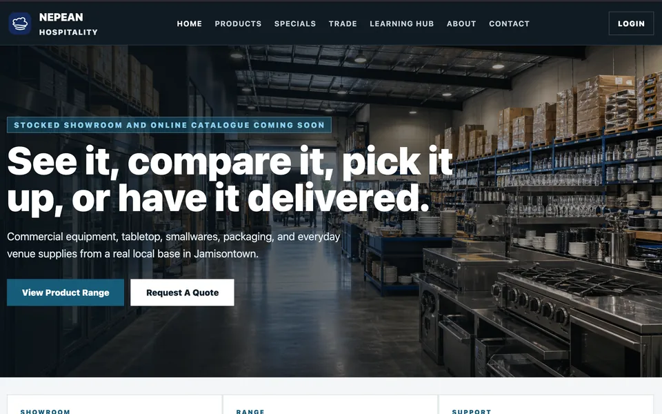 Nepean Hospitality website built by VPS Digital
